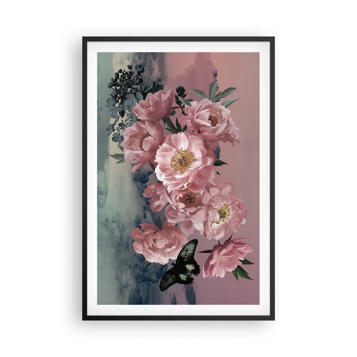 Affiche dans un cadre noir - Poster - Pic du romantisme - 61x91 cm