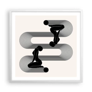 Affiche dans un cadre blanc - Poster - Symétrie sensuelle - 60x60 cm