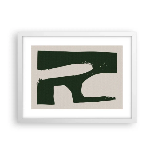 Affiche dans un cadre blanc - Poster - Baies blanches - 40x30 cm