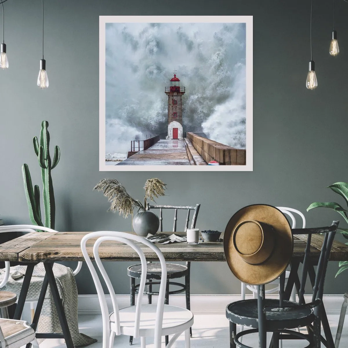 Affiche - Poster - Le rugissement des eaux, le bruit soufflera - 50x50 cm