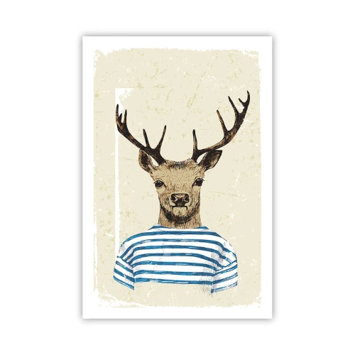 Affiche - Poster - Parce que j'aime les chemises rayées - 61x91 cm