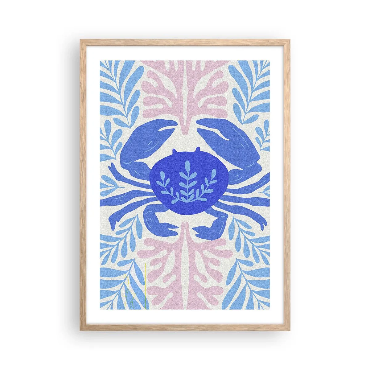 Affiche dans un chêne clair - Poster - Comme une fleur de mer - 50x70 cm