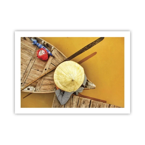 Affiche - Poster - La vie sur le fleuve Jaune - 70x50 cm