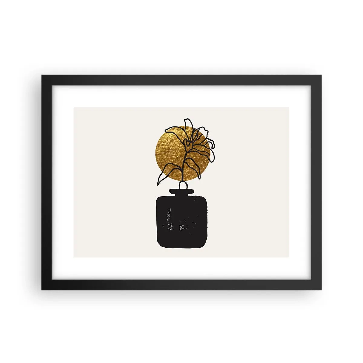 Affiche dans un cadre noir - Poster - La beauté vaut son pesant d'or - 40x30 cm