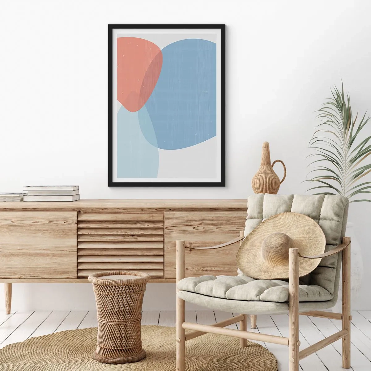 Affiche dans un cadre noir - Poster - Relations pastel - 70x100 cm