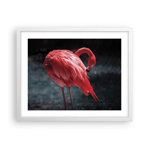 Affiche dans un cadre blanc - Poster - Poème cramoisi de la nature - 50x40 cm