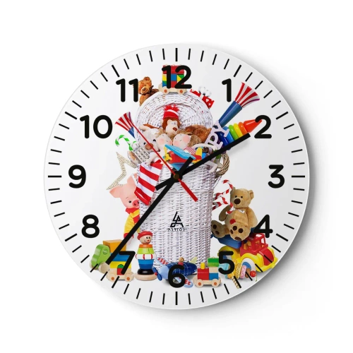 Horloge murale - Pendule murale - Trésors des tout-petits - 30x30 cm
