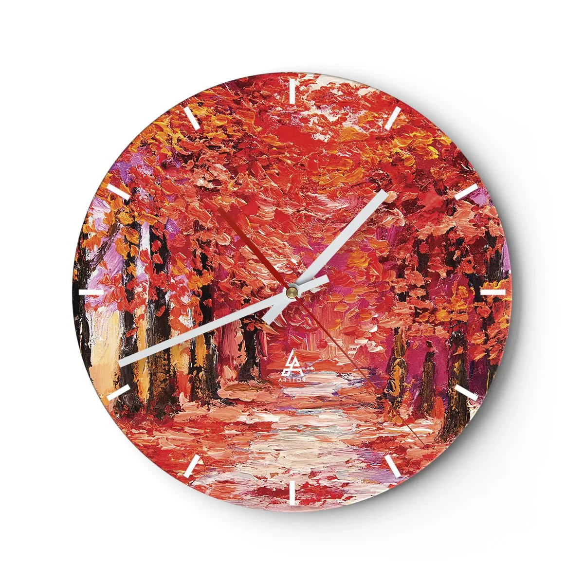 Horloge murale - Pendule murale - Impression d'automne - 40x40 cm