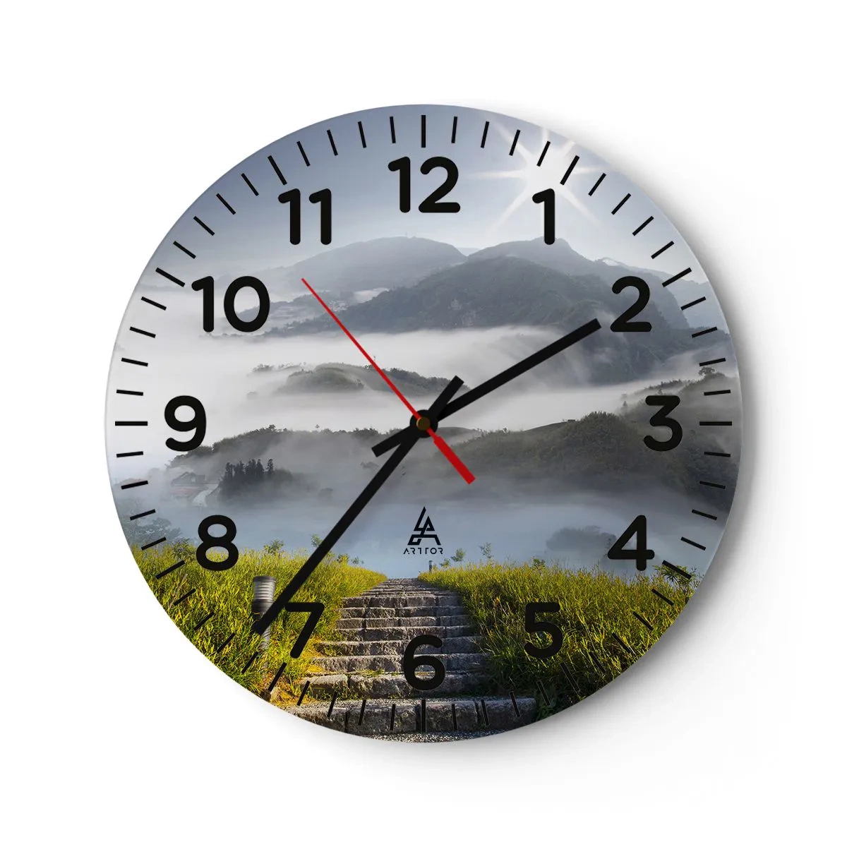 Horloge murale - Pendule murale - Toujours plus haut vers les nuages - 40x40 cm