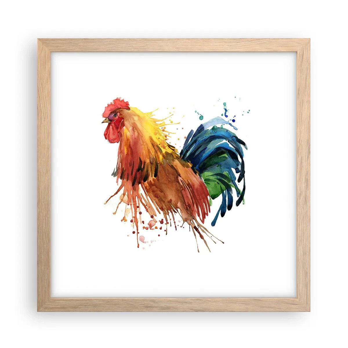 Affiche dans un chêne clair - Poster - Robe royale, fierté royale - 30x30 cm