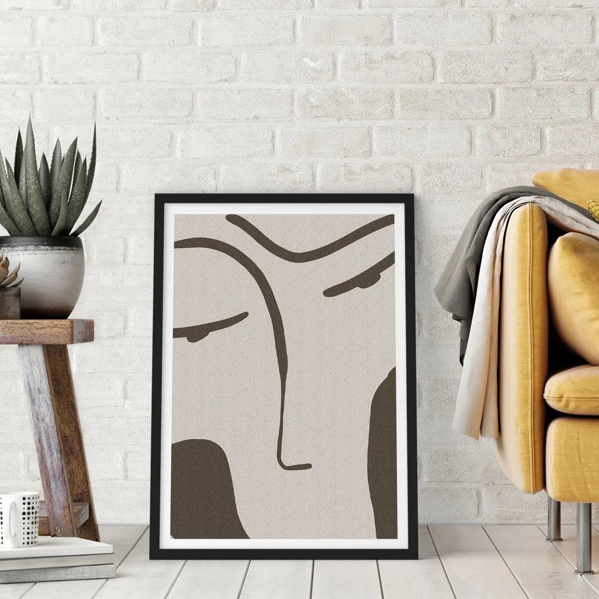 Affiche dans un cadre noir - Poster - Comme un tableau de Modigliani - 40x50 cm