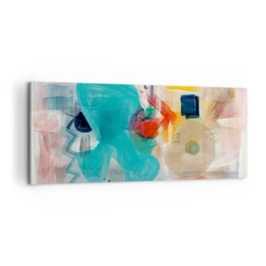 Impression sur toile - Image sur toile - Jeu de couleurs - 100x40 cm