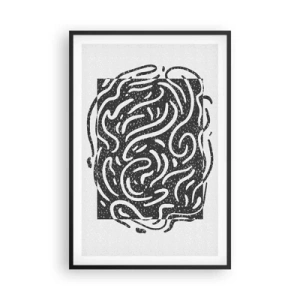Affiche dans un cadre noir - Poster - Abstraction : la danse de la joie - 61x91 cm