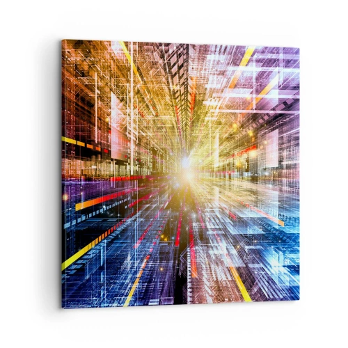 Impression sur toile - Image sur toile - Couloir lumineux - 60x60 cm