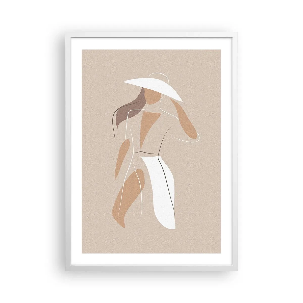 Affiche dans un cadre blanc - Poster - Lea mode est un jeu - 50x70 cm