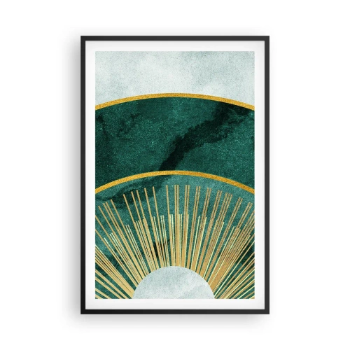 Affiche dans un cadre noir - Poster - Un autre système solaire - 61x91 cm