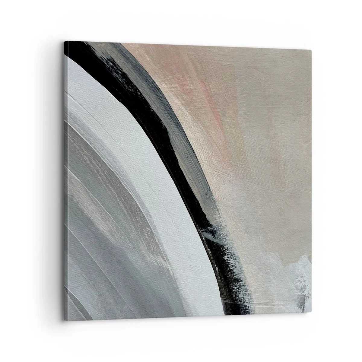 Impression sur toile - Image sur toile - Composition : arc de noir et gris - 60x60 cm
