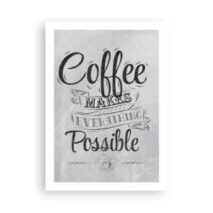 Affiche - Poster - Affiche de motivation sur le café - 50x70cm - Comment ne pas aimer le café maintenant - Décoration murale moderne pour le salon et la chambre ARTTOR