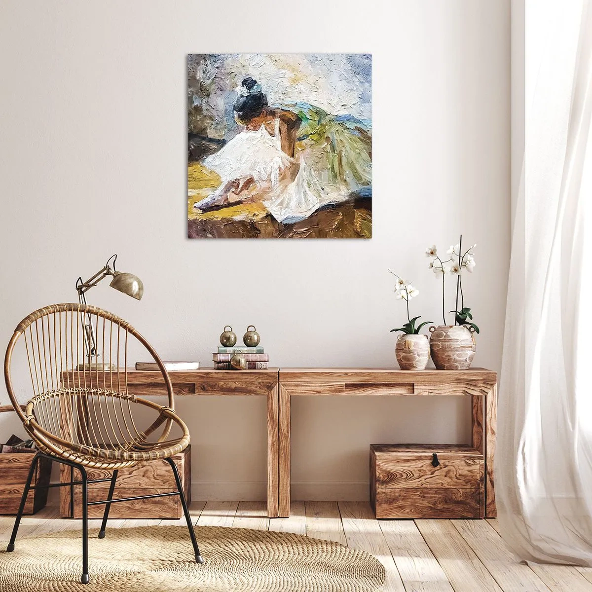 Impression sur toile - Image sur toile - D'après un tableau de Degas - 30x30 cm