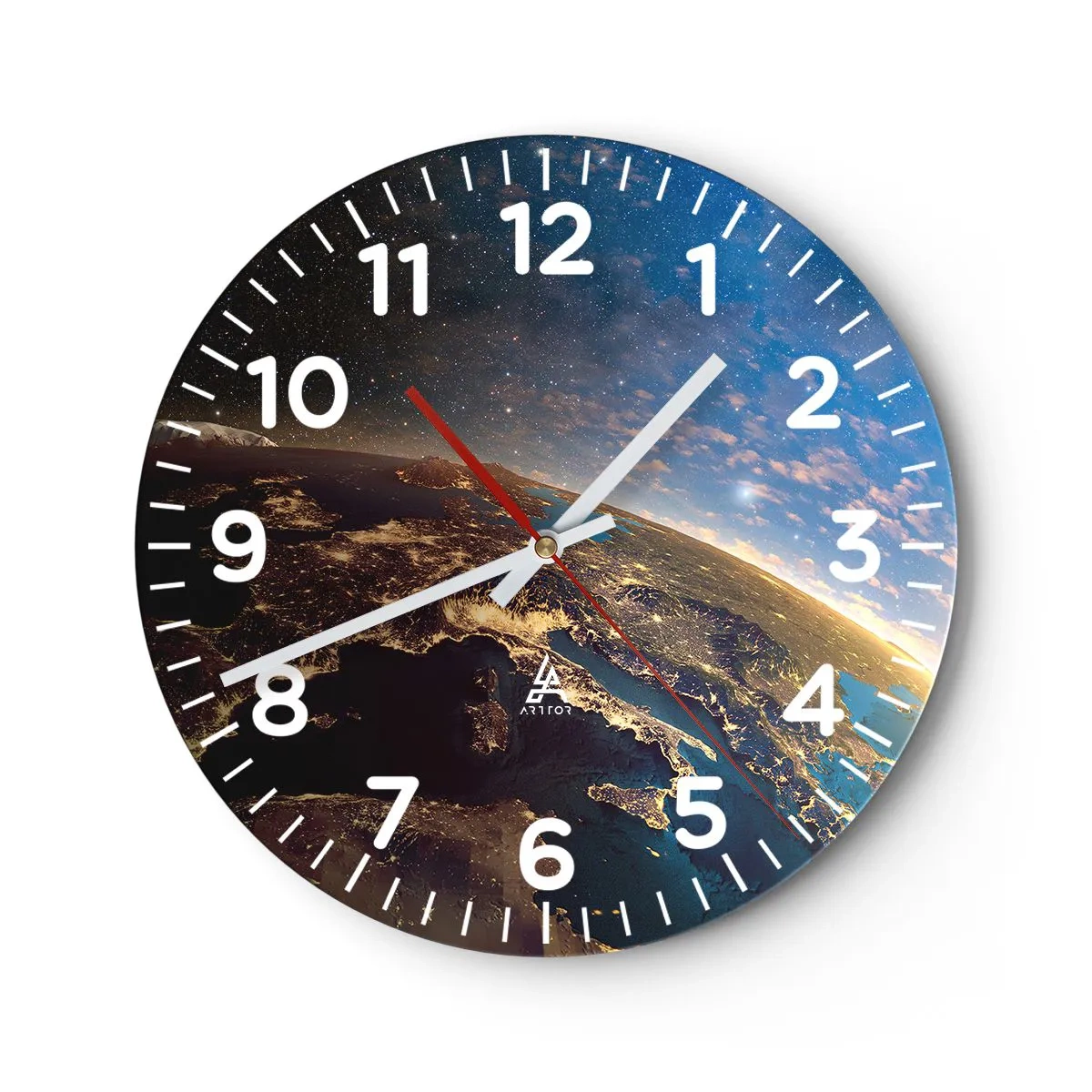 Horloge murale - Pendule murale - Regardons-nous de loin - 40x40 cm