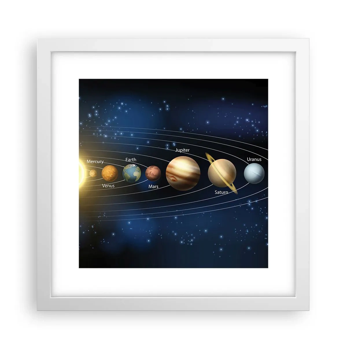 Affiche dans un cadre blanc - Poster - L'une des dix - 30x30 cm