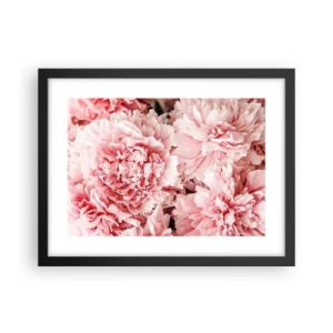 Affiche dans un cadre noir - Poster - Rêve rose - 40x30 cm