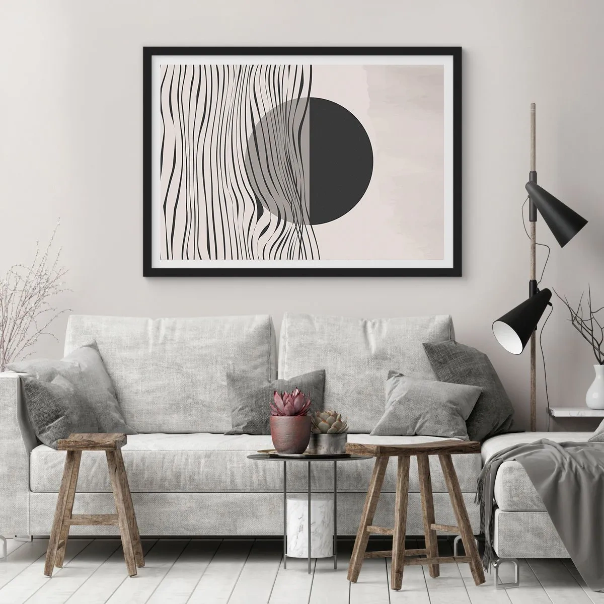 Affiche dans un cadre noir - Poster - Demi composition - 50x40 cm