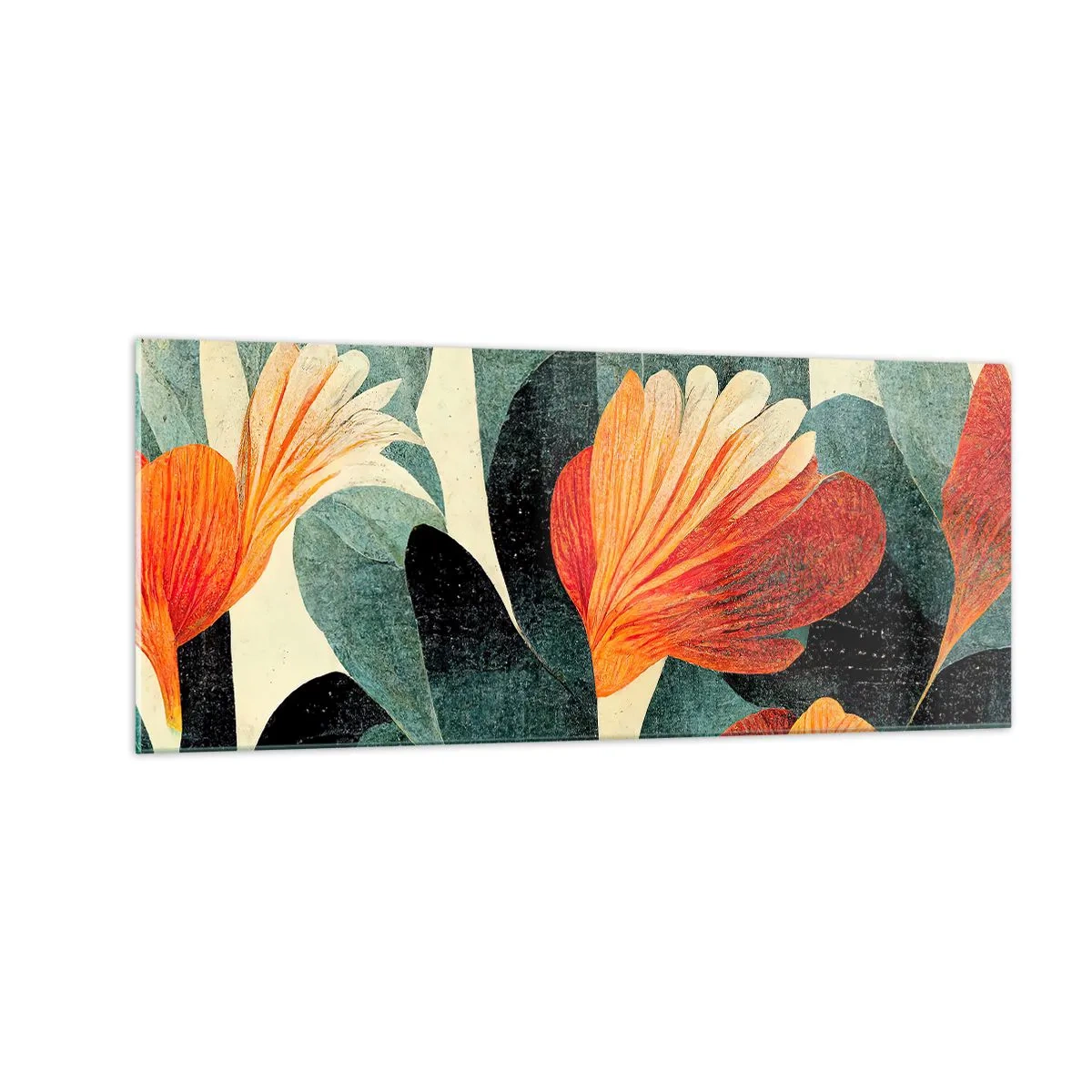Impression sur verre - Image sur verre - La chaleur des tropiques et la fraîcheur de la verdure - 100x40 cm