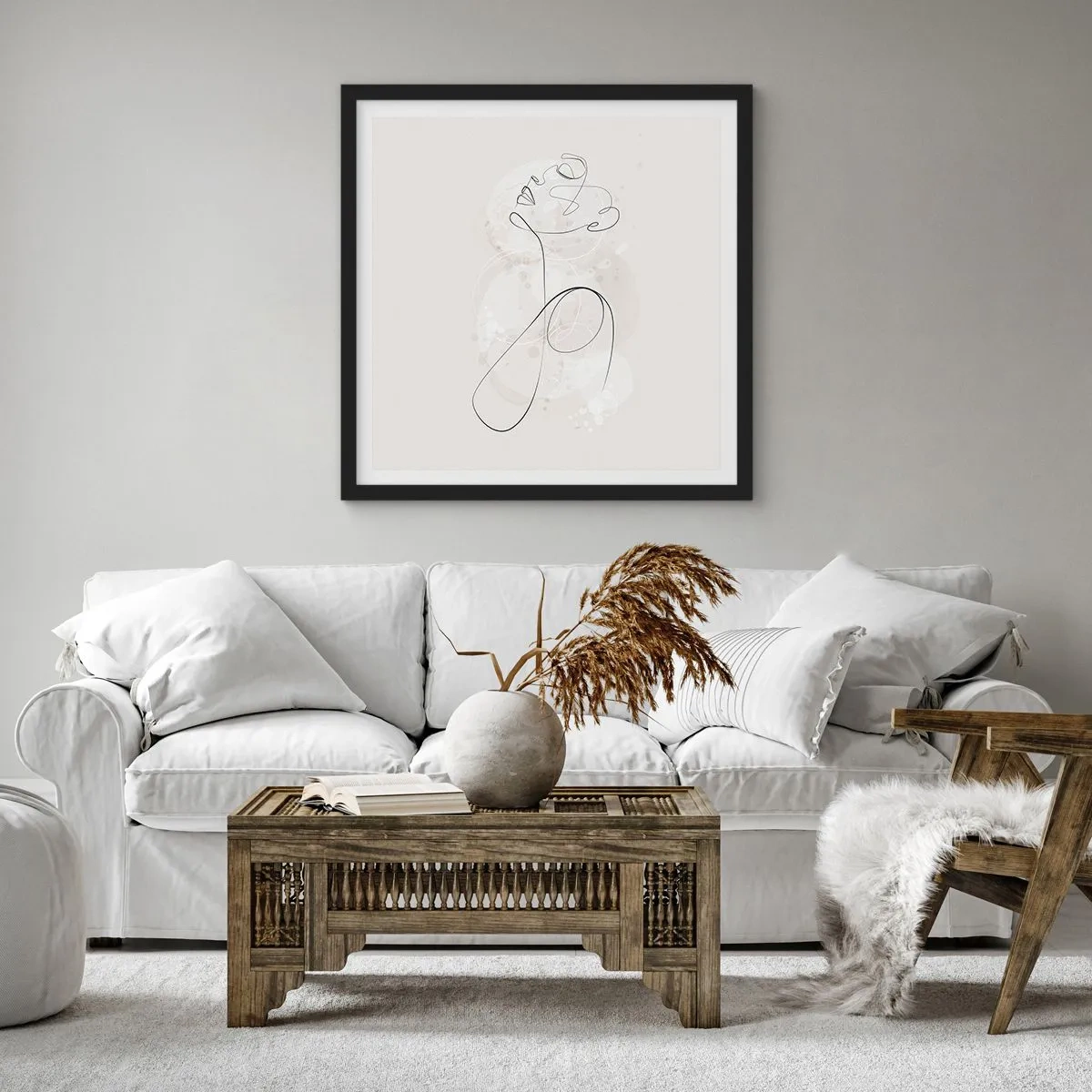 Affiche dans un cadre noir - Poster - Spirale de beauté - 50x50 cm