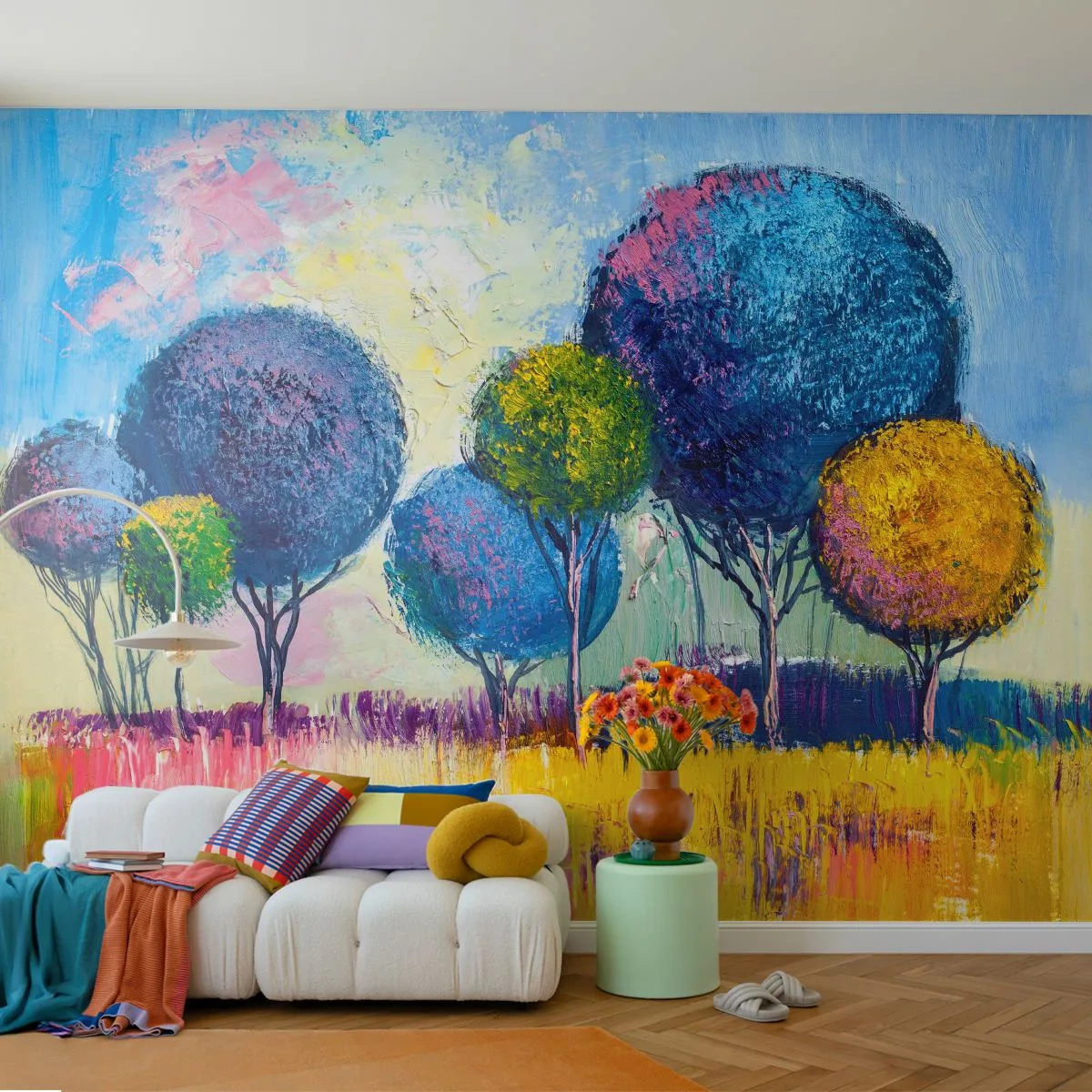 Papier Peint Photo Premium Canvas - Sphère - la forme idéale - Abstraction, Paysage, Graphique - 350x256 cm