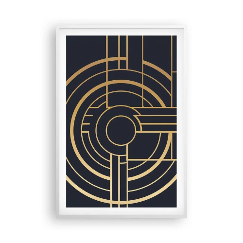 Affiche dans un cadre blanc - Poster - Rotation des éléments - 61x91 cm