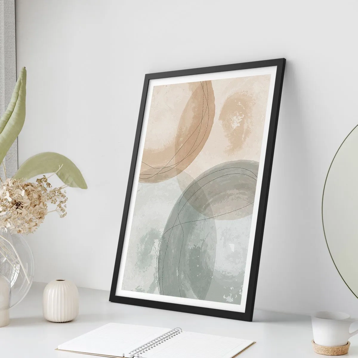 Affiche dans un cadre noir - Poster - Mondes pénétrants - 30x40 cm