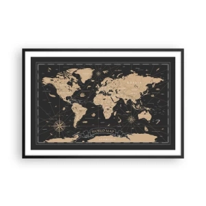 Affiche dans un cadre noir - Poster - Les limites de mon monde - 91x61 cm