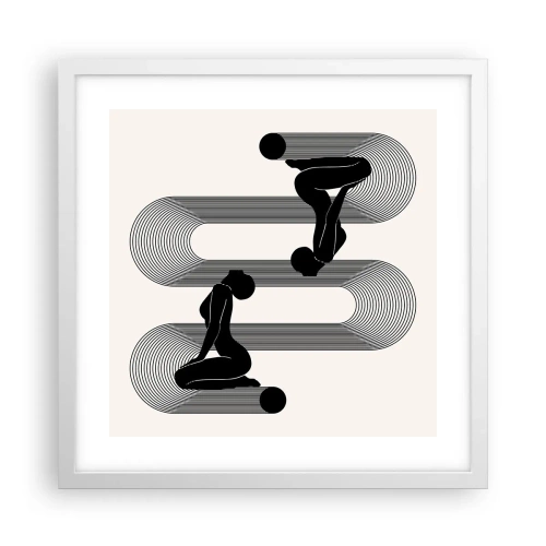 Affiche dans un cadre blanc - Poster - Symétrie sensuelle - 40x40 cm