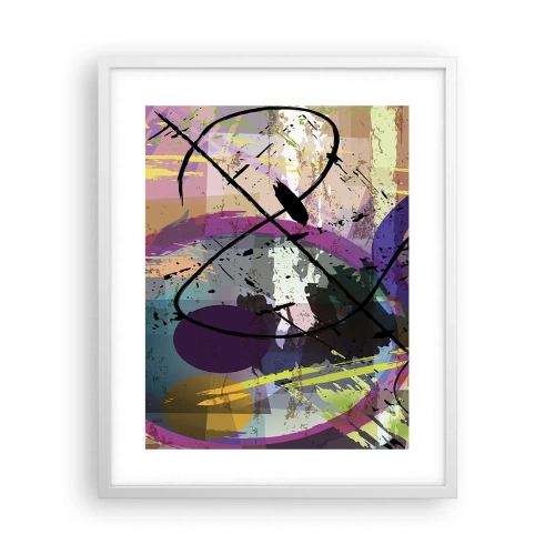 Affiche dans un cadre blanc - Poster - Vous pouvez aller tout droit ou autour - 40x50 cm