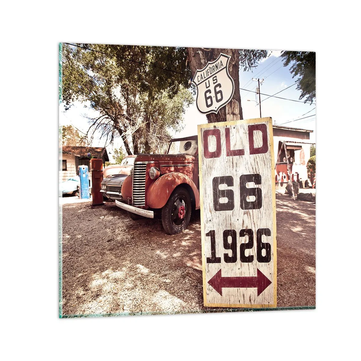 Impression sur verre - Image sur verre - La légende de la province américaine - 40x40 cm