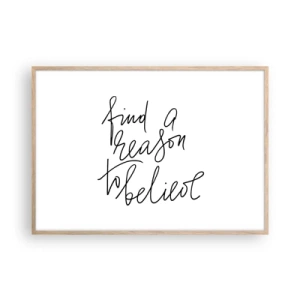 Affiche dans un chêne clair - Poster - C'est possible - 100x70 cm