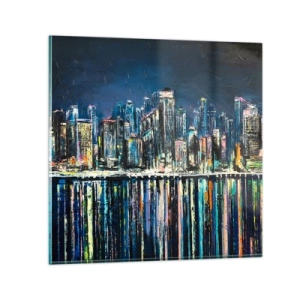 Impression sur verre - Image sur verre - Cascade de lumières - 30x30 cm