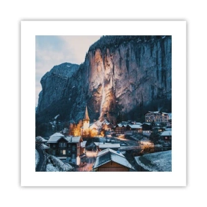 Affiche - Poster - Esprit brillant de l'hiver - 40x40 cm