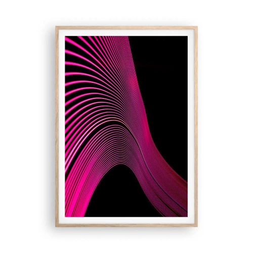 Affiche dans un chêne clair - Poster - Avenue de lumière - 70x100 cm