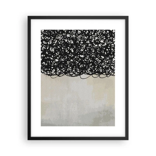 Affiche dans un cadre noir - Poster - Abstraction turbulente - 40x50 cm