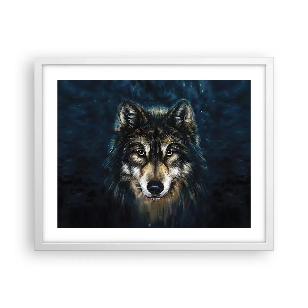 Affiche dans un cadre blanc - Poster - Alpha? Et oméga - 50x40 cm