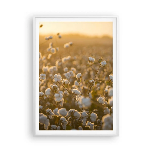 Affiche dans un cadre blanc - Poster - Champ moelleux - 70x100 cm