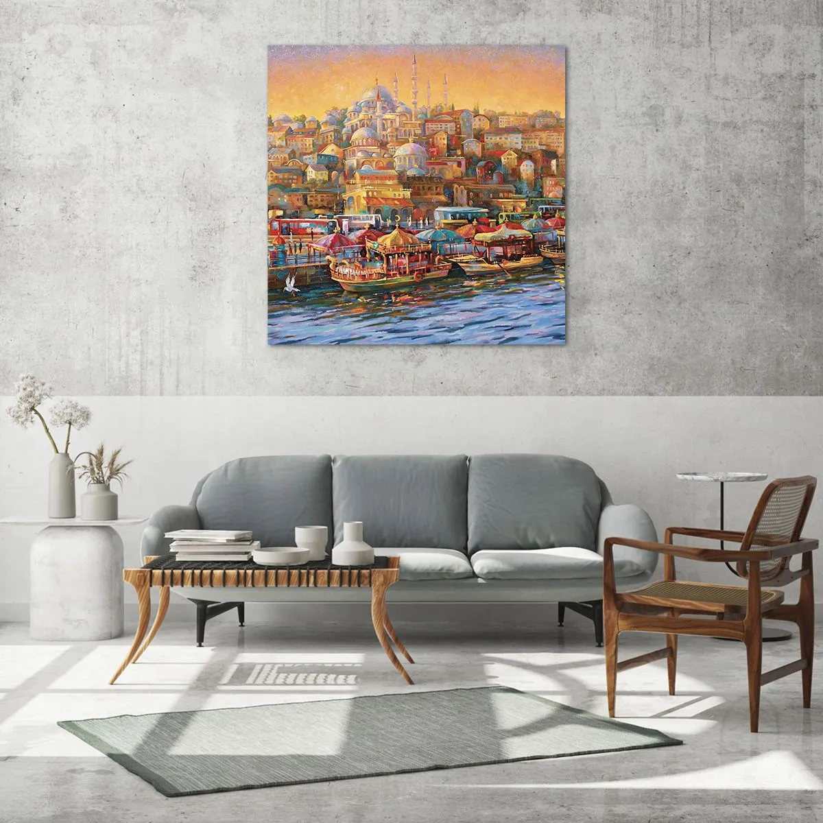 Impression sur verre - Image sur verre - Conte d'Istanbul - 40x40 cm