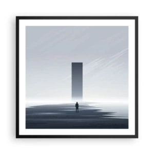 Affiche dans un cadre noir - Poster - Opportunité ou menace ? - 60x60 cm