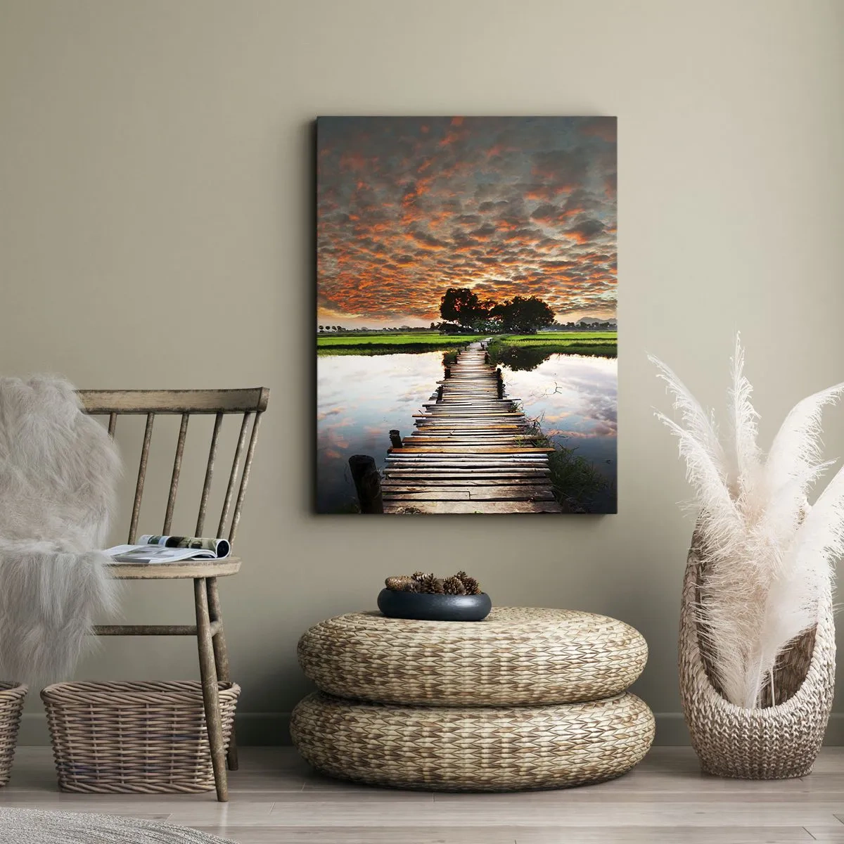 Impression sur toile - Image sur toile - Étendez vos bras - respirez - 45x80 cm