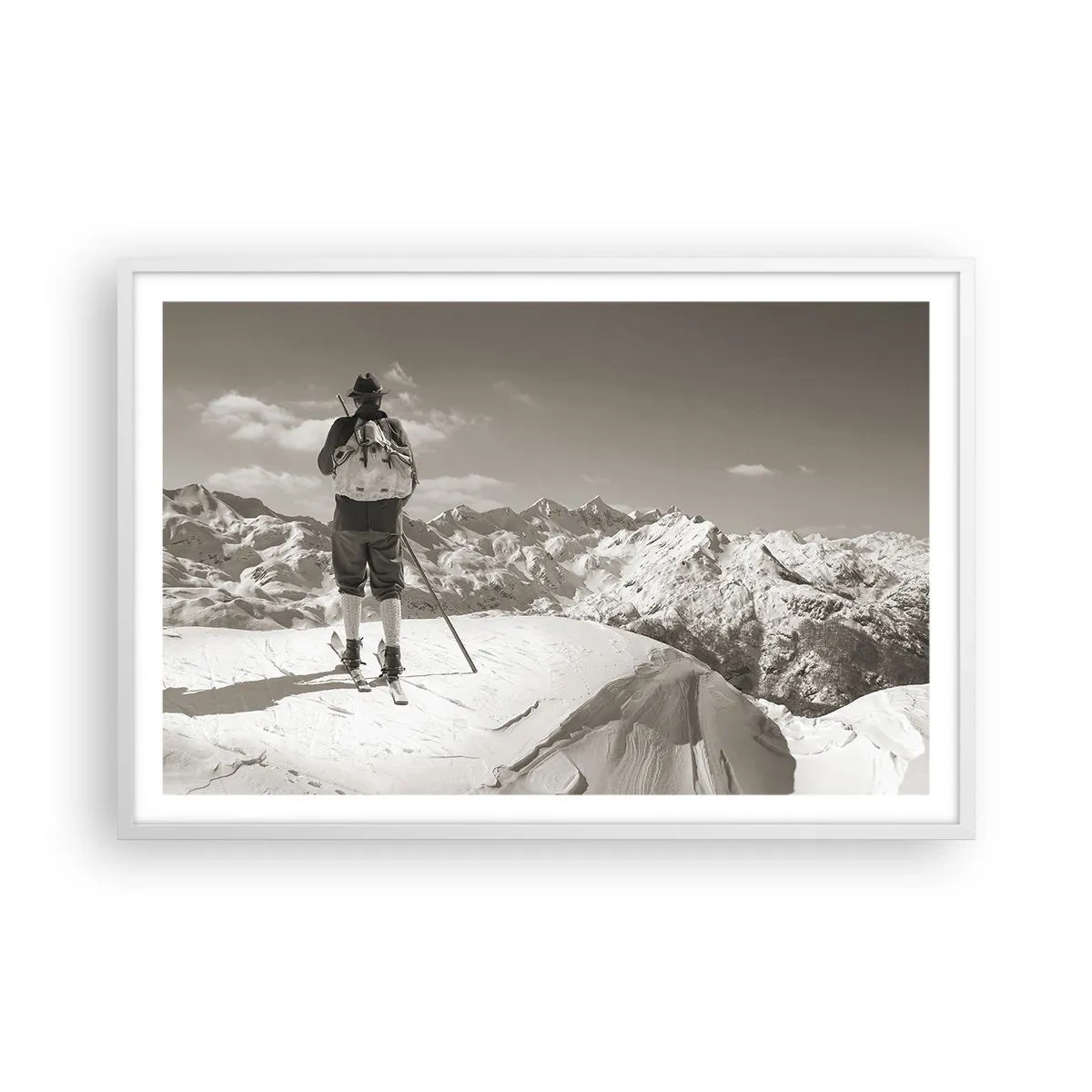 Affiche dans un cadre blanc - Poster - Toutes les mêmes ces montagnes - 91x61 cm