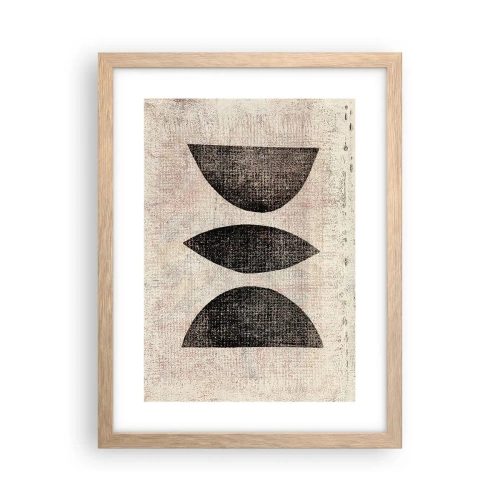 Affiche dans un chêne clair - Poster - Abstraction ethnique - 30x40 cm