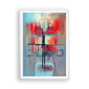 Affiche dans un cadre blanc - Poster - Un paysage dans une dimension inconnue - 70x100 cm