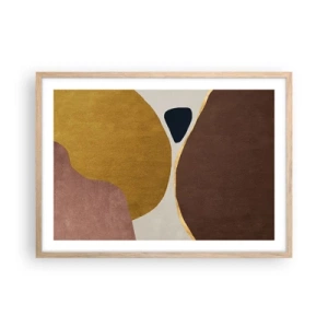 Affiche dans un chêne clair - Poster - L'abstraction – une place dans l'espace - 70x50 cm